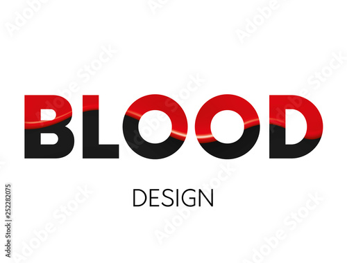 Vector illustration for a poster, greeting card or cover. Ready concept. Paint, blood or resin. Liquid. Volumetric background.