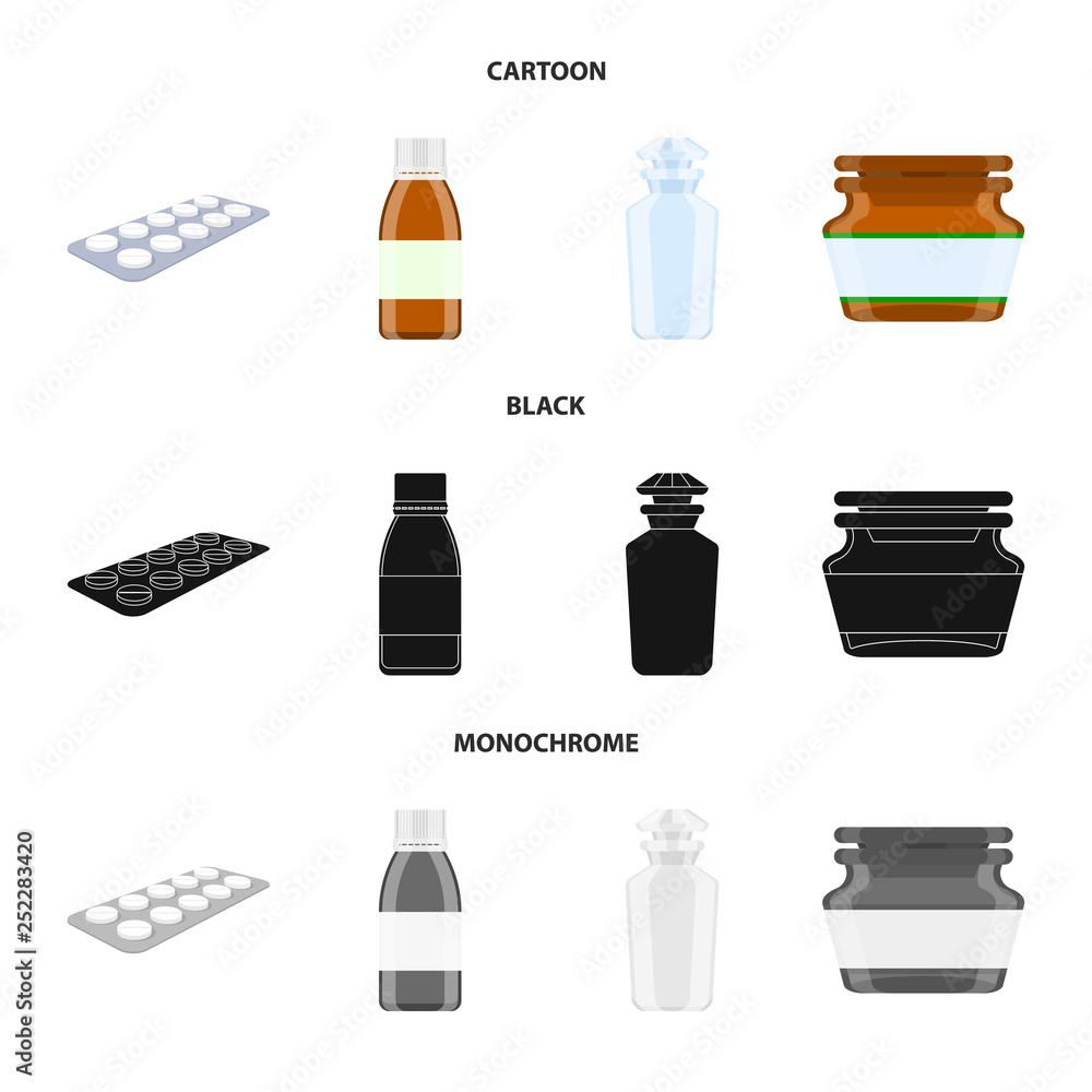 Obraz premium Vector illustration of retail and healthcare symbol. Set of retail and wellness stock symbol for web.