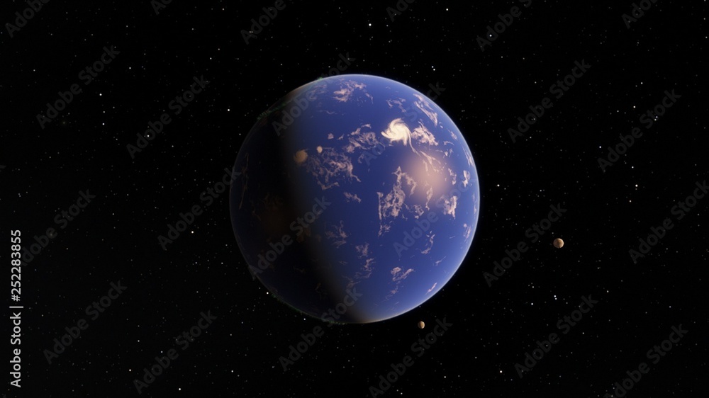 Exoplanet 3D illustration Second Earth (Elements of this image furnished by NASA) Exoplanet 3D illustration Second Earth (Elements of this image furnished by NASA)