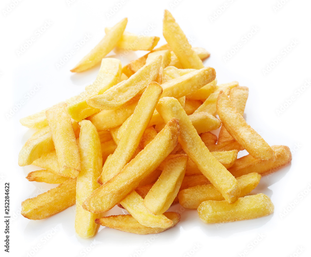 French fries isolated on white background French fries isolated on white background