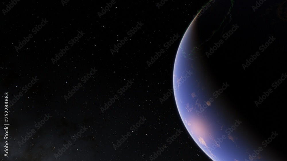 Fototapeta premium Exoplanet 3D illustration Second Earth (Elements of this image furnished by NASA)