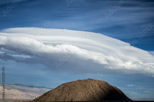 Cloud formations in the Alabama Hills over Rattlesnake Butte