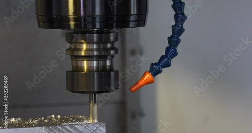 CNC Machine Closeup in Factory