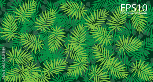 tropical green leaf pattern background