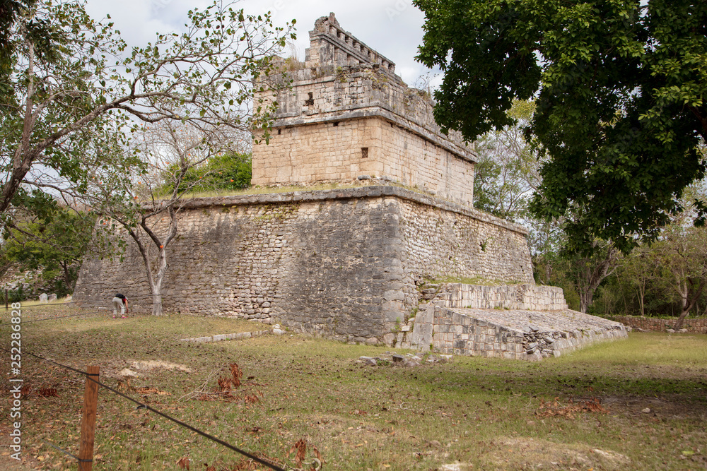 The dormitory for El Caracol scholars on the Maya Ruins of Chichen Itza complex