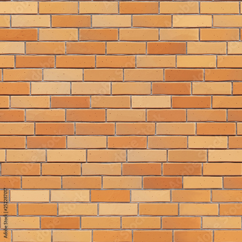 Seamless yellow-orange brick wall texture. 3d render