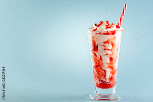 Strawberry milkshake with w...