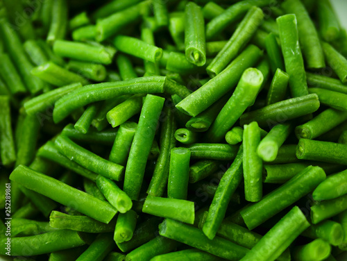 Green beans close up.