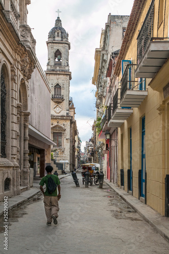  Havana, Cuba - 20 January 2013: A view of the streets of the city with cuban people.