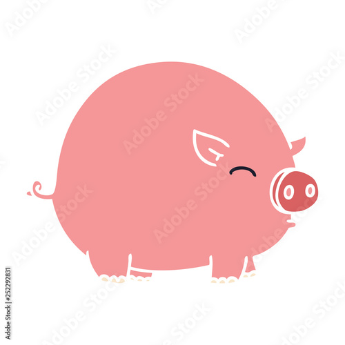 quirky hand drawn cartoon pig