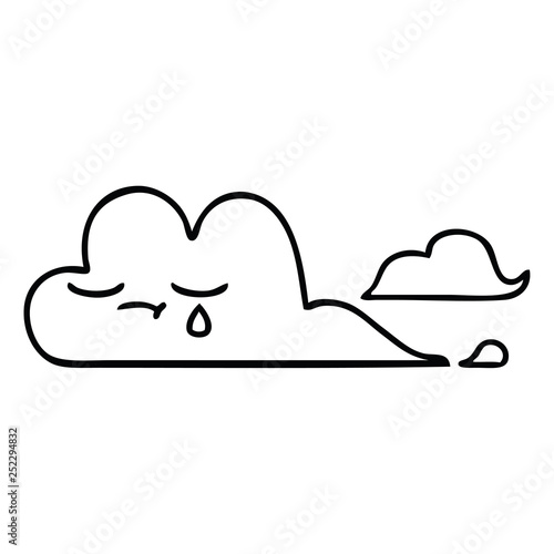 line drawing cartoon white cloud © lineartestpilot