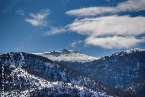 Mountain landscape with beautiful cloudy blue sky, Pambak range, Armenia © vahanabrahamyan