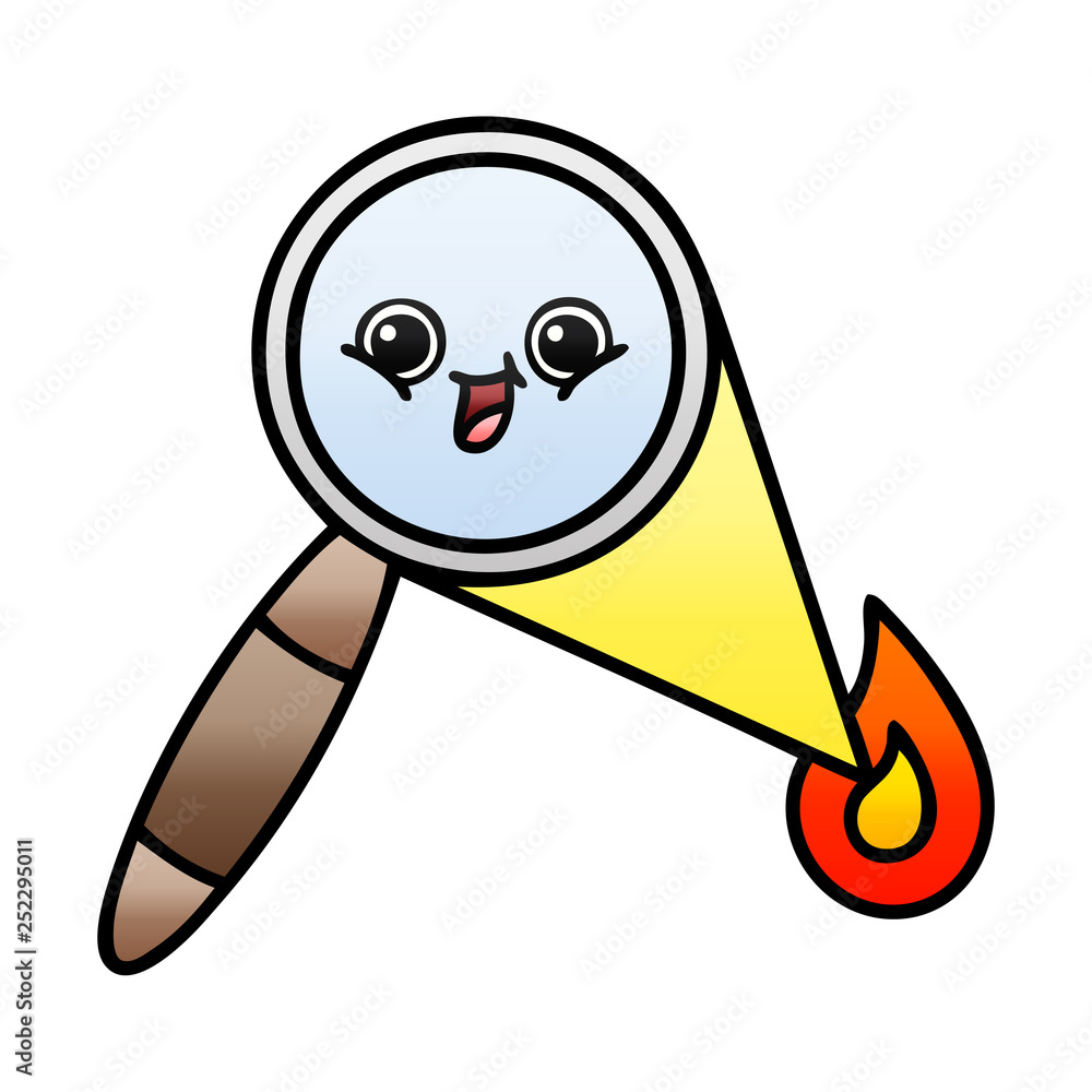 gradient shaded cartoon magnifying glass gradient shaded cartoon magnifying glass
