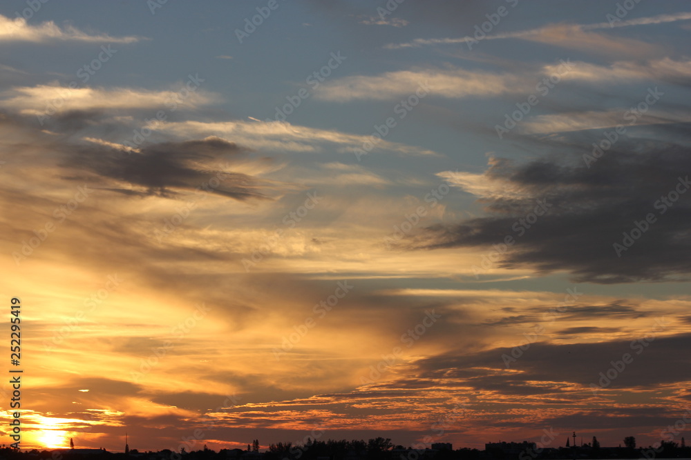 sunset in the sky with clouds sunset in the sky with clouds