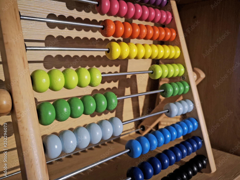Abstract improvisation with colored abacus Abstract improvisation with colored abacus
