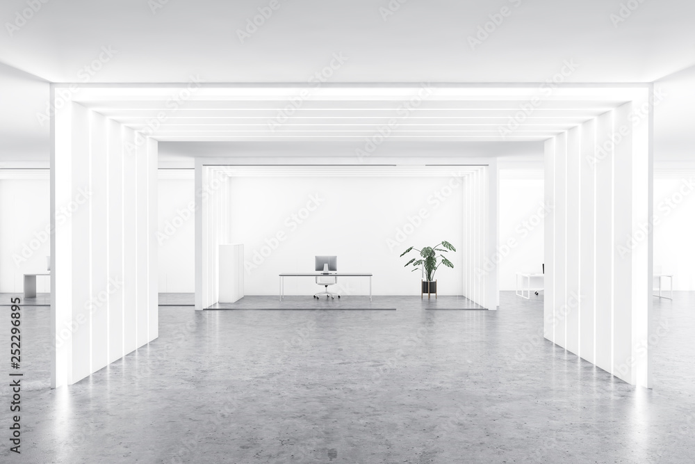Fototapeta premium White manager office interior