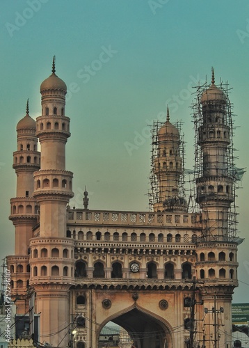 A beautiful view of charminar of hyderabad india.