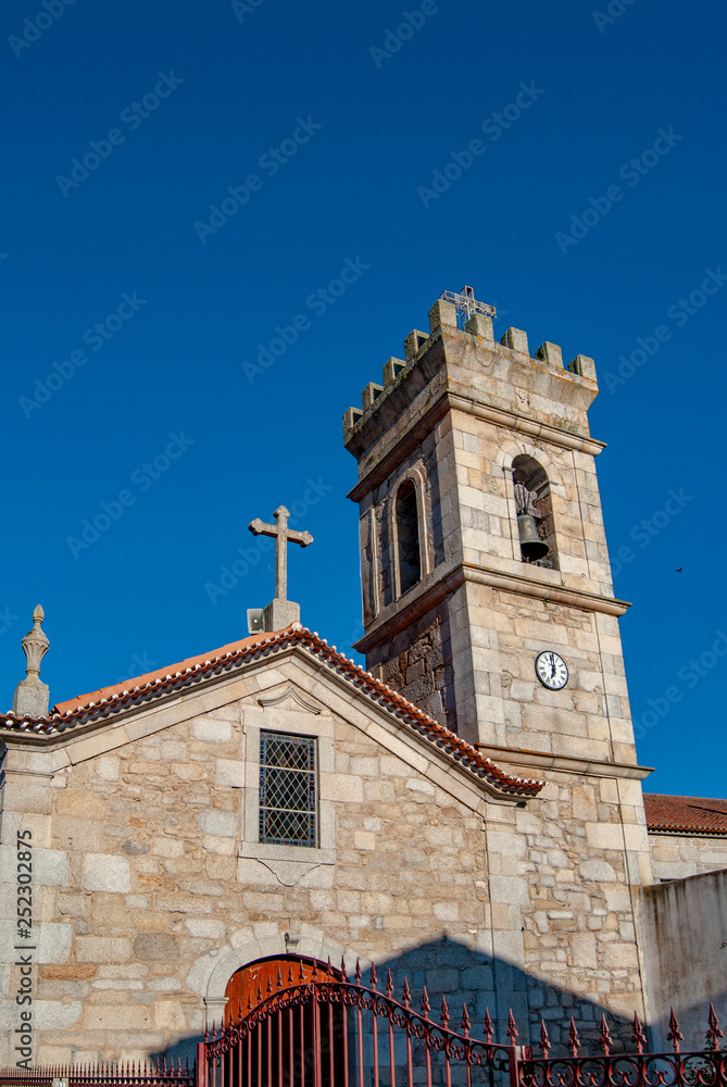 bell tower of the main church of the walled city of Almeida