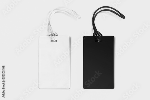 Blank paper price Tag or label isolated on white background.High resolution photo.