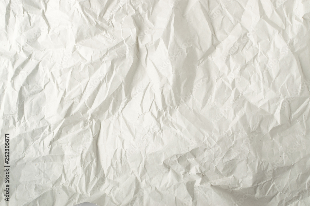 Sheet of White Thin Crumpled Craft Paper Background Sheet of White Thin Crumpled Craft Paper Background
