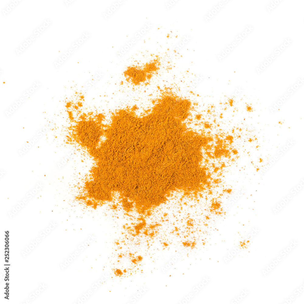 Mixture of Indian Spices and Herbs Powders Isolated Mixture of Indian Spices and Herbs Powders Isolated