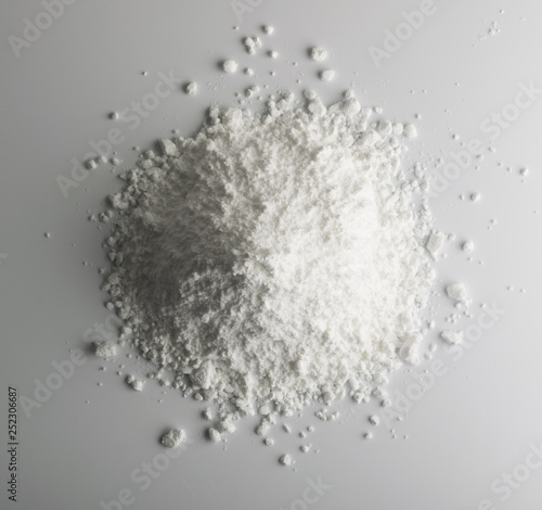 Konstfotografi White Powder of Concrete, Clay or Bentonite on Light Background