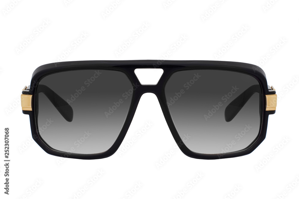 Black sunglasses with Black Gradient Lens isolated on white background Black sunglasses with Black Gradient Lens isolated on white background