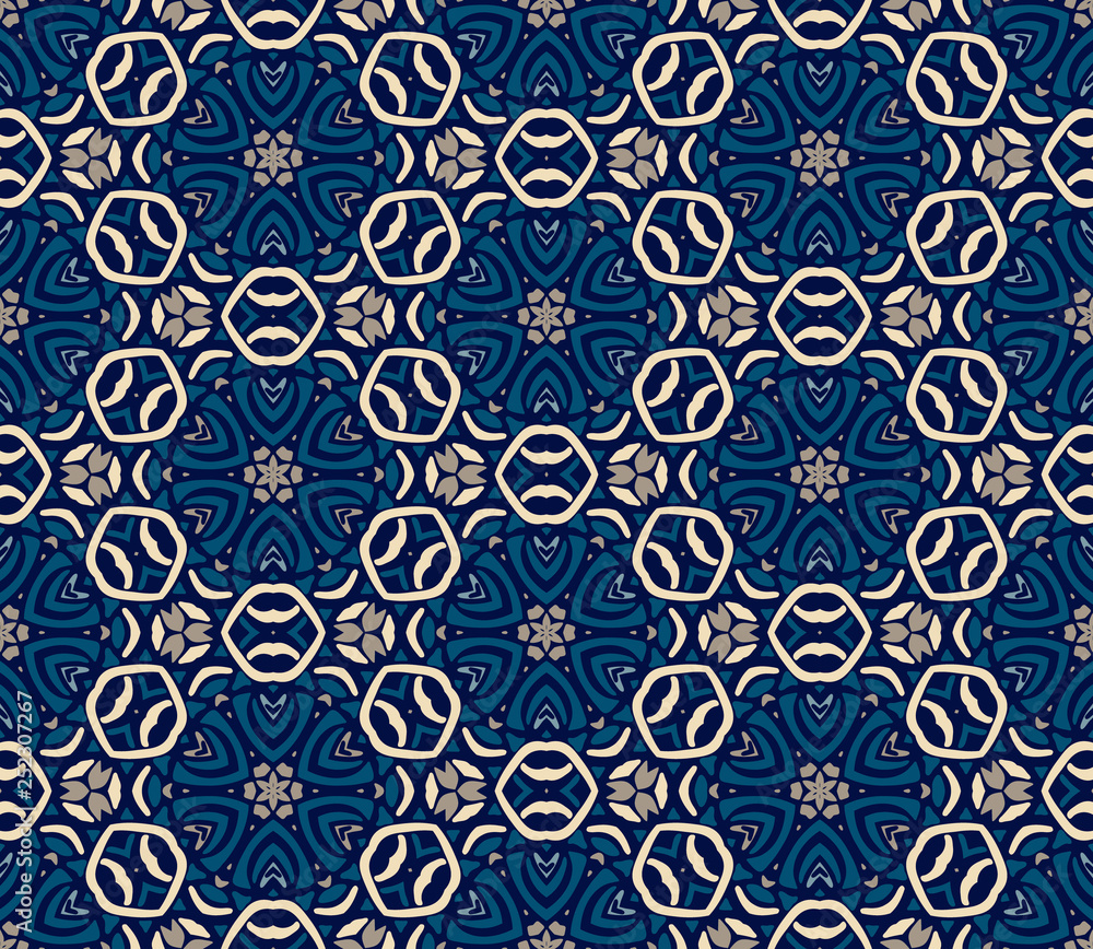 Abstract seamless ornamental tile pattern for fabric Abstract seamless ornamental tile pattern for fabric
