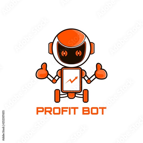 robot marketing mascot vector design illustration amazing design for your company or brand