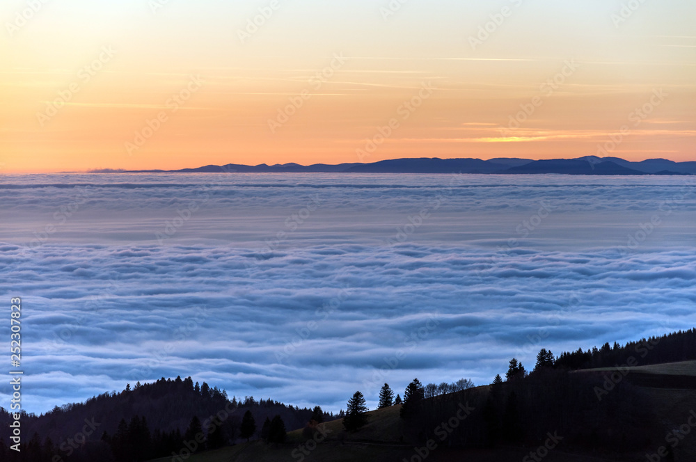 Inversionswetterlage im Schwarzwald