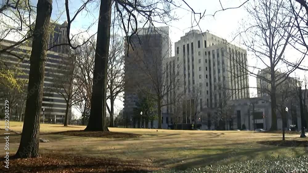 Birmingham City Hall and Linn Park on a clear winter day Birmingham City Hall and Linn Park on a clear winter day