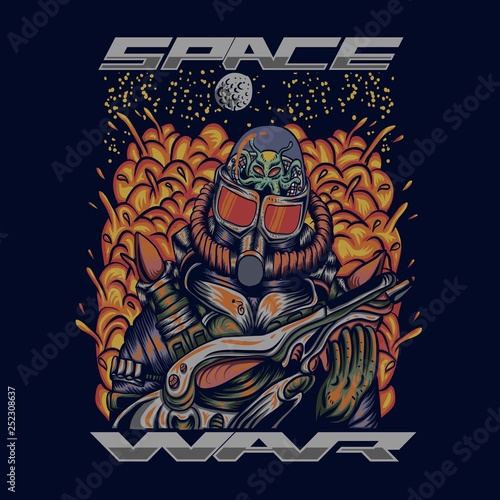 space war vector illustration