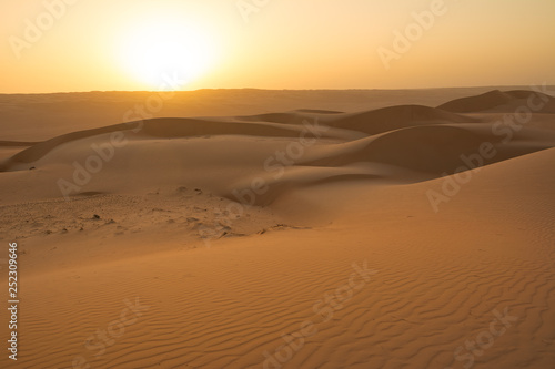 Dunes of the Wahiba Sand Desert at dawn  Oman 