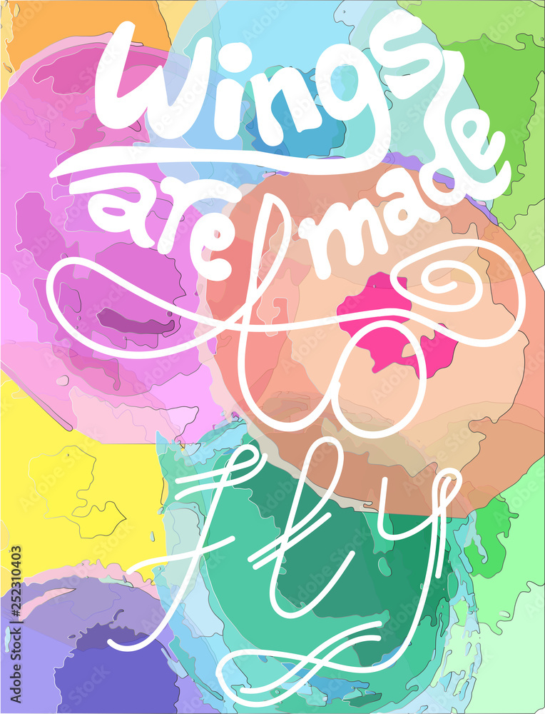 Fototapeta premium Colorful design inspirational quotation