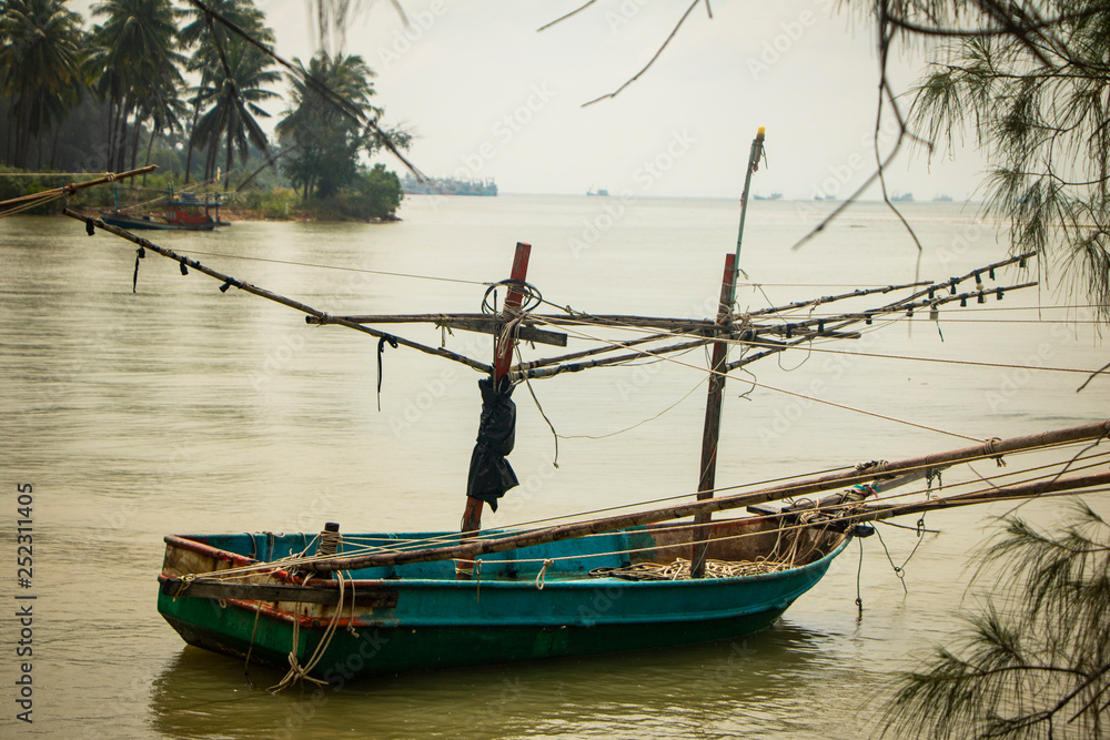 fishing boat in thailand, no people