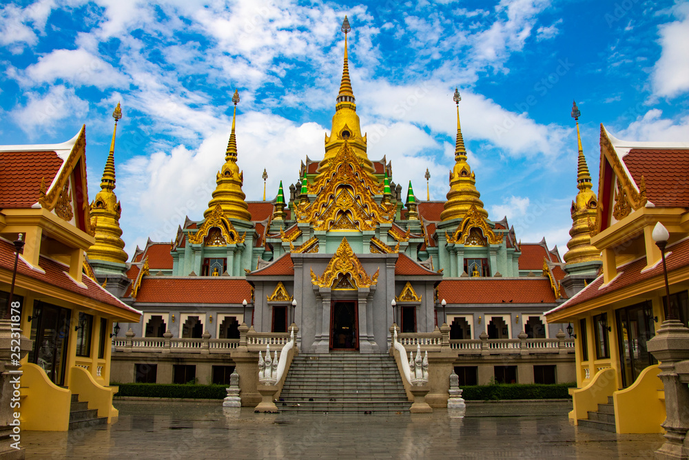 Magnificent Thai temple Wat Thang Sai in Province Prachuap Khiri Khan, Thailand. 