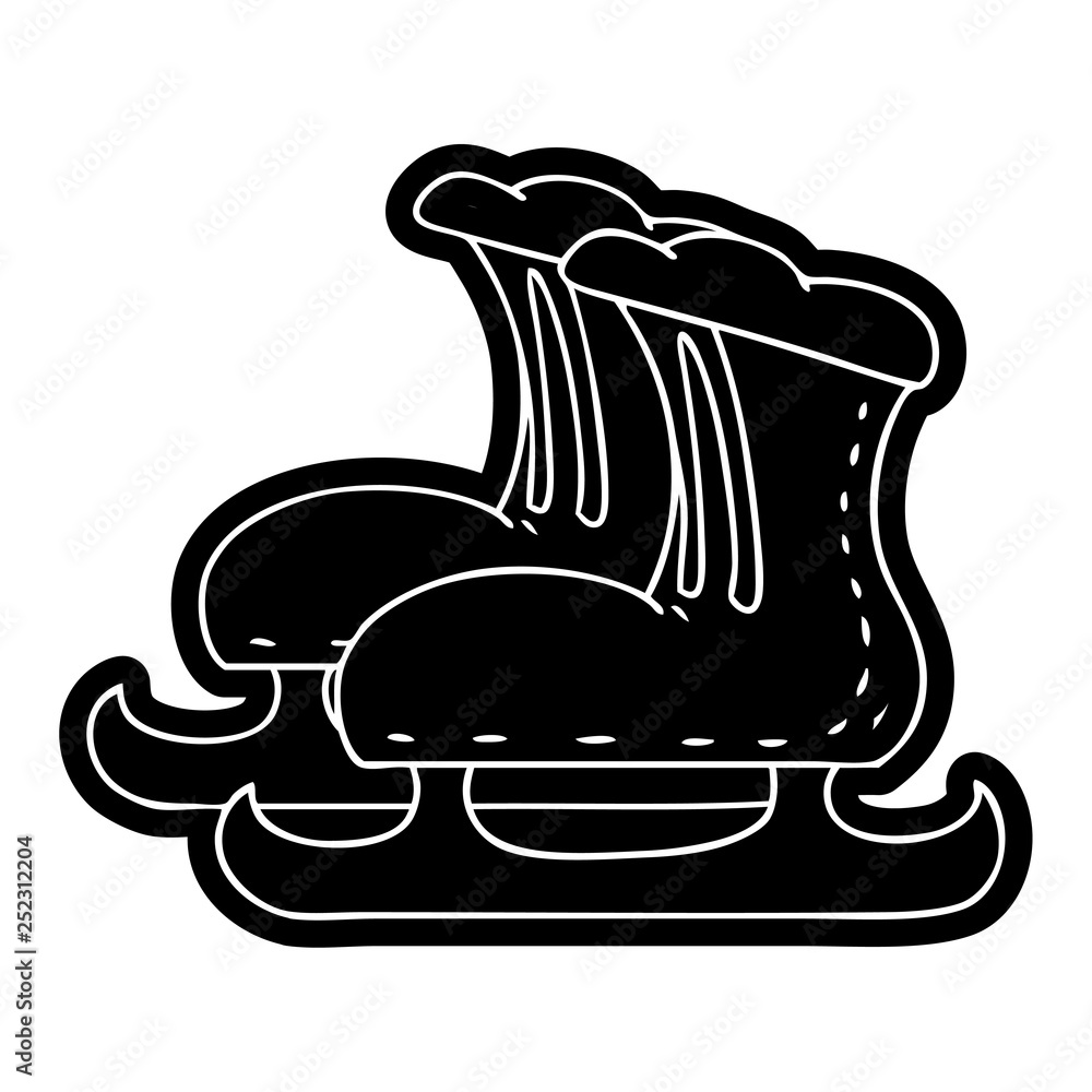 cartoon icon drawing ice skate boots cartoon icon drawing ice skate boots