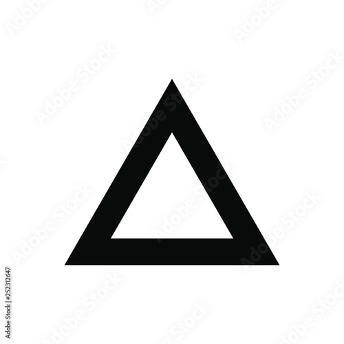 triangle icon, triangle symbol. vector.
