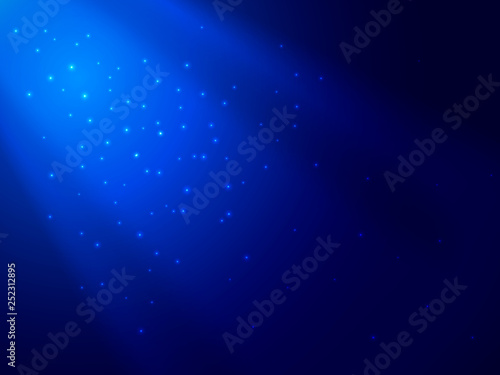 Ray of light in deep water. Vector illustration.