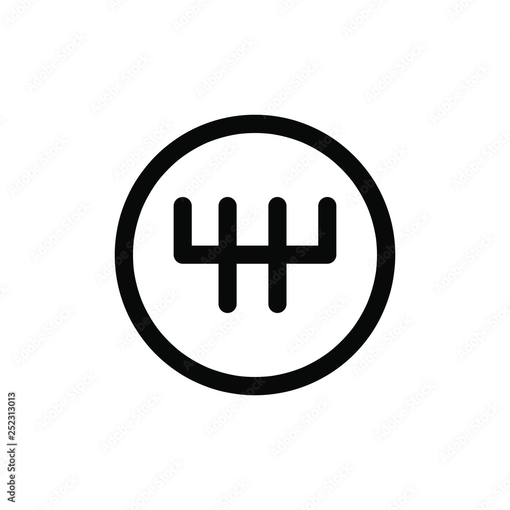 Obraz premium stick shift icon, stick shift symbol. vector.