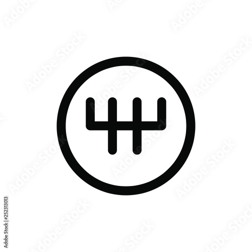 stick shift icon, stick shift symbol. vector.