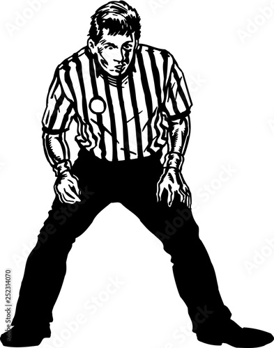 Referee Vector Illustration