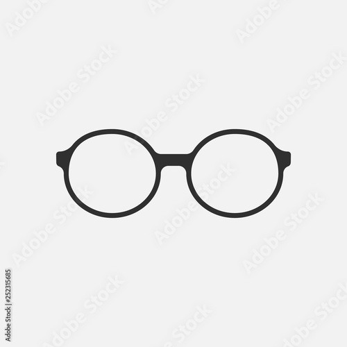 glasses icon isolated on white background. Vector illustration.