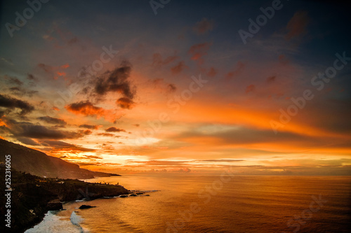 Beautyful Tenerife north sunset