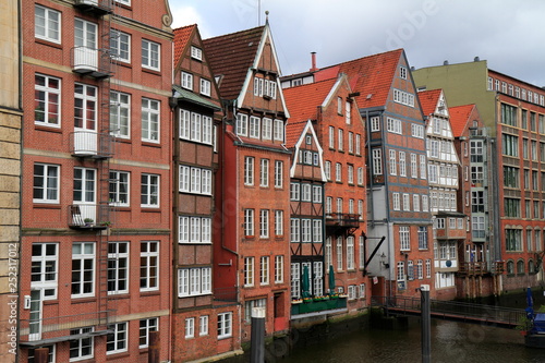 Historic facades in Hamburg Germany