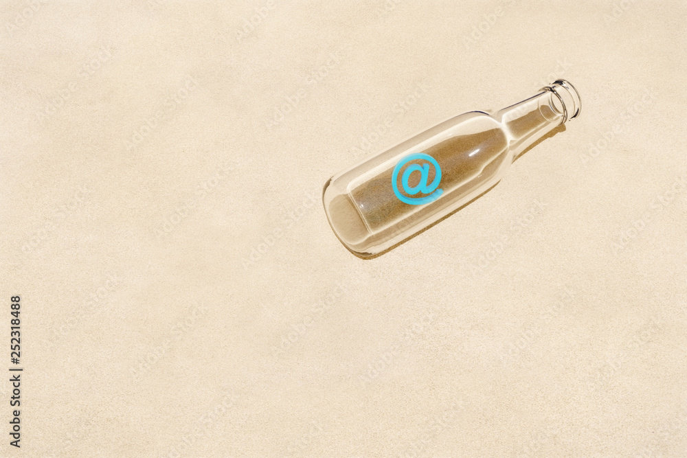 3d rendering of email in a bottle 3d rendering of email in a bottle