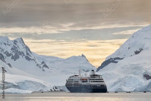 Cruise ship in Antarctica