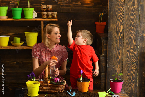 Billede på lærred Potting concept
