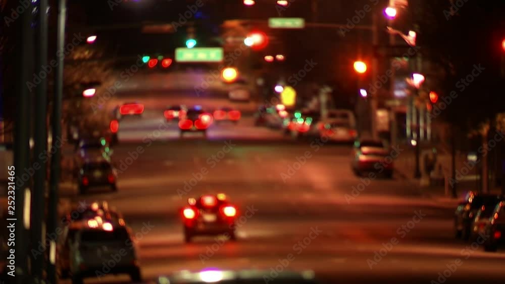 Out of Focus Traffic on the streets of Birmingham, Alabama at night Out of Focus Traffic on the streets of Birmingham, Alabama at night