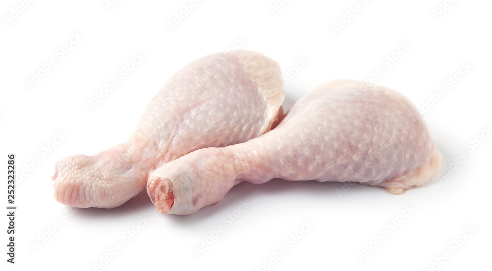 Raw chicken legs, thight, isolated on white background. Raw chicken legs, thight, isolated on white background.